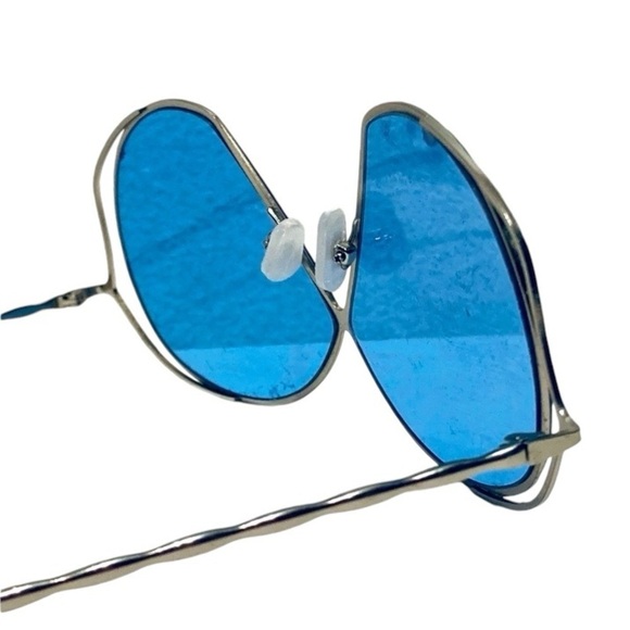 Vintage Wire Framed Sunglasses With Blue Tint - Picture 6 of 6
